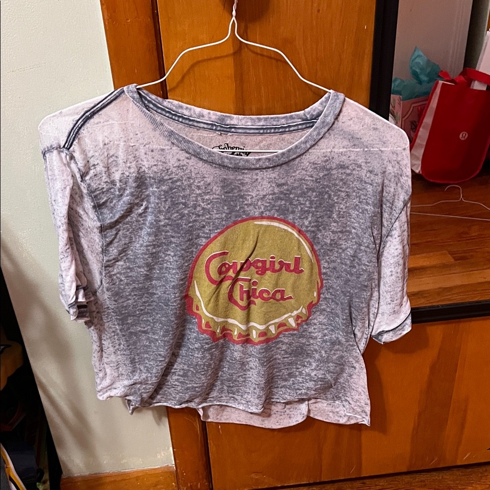 Cowgirl Chica Gray girls T-Shirt